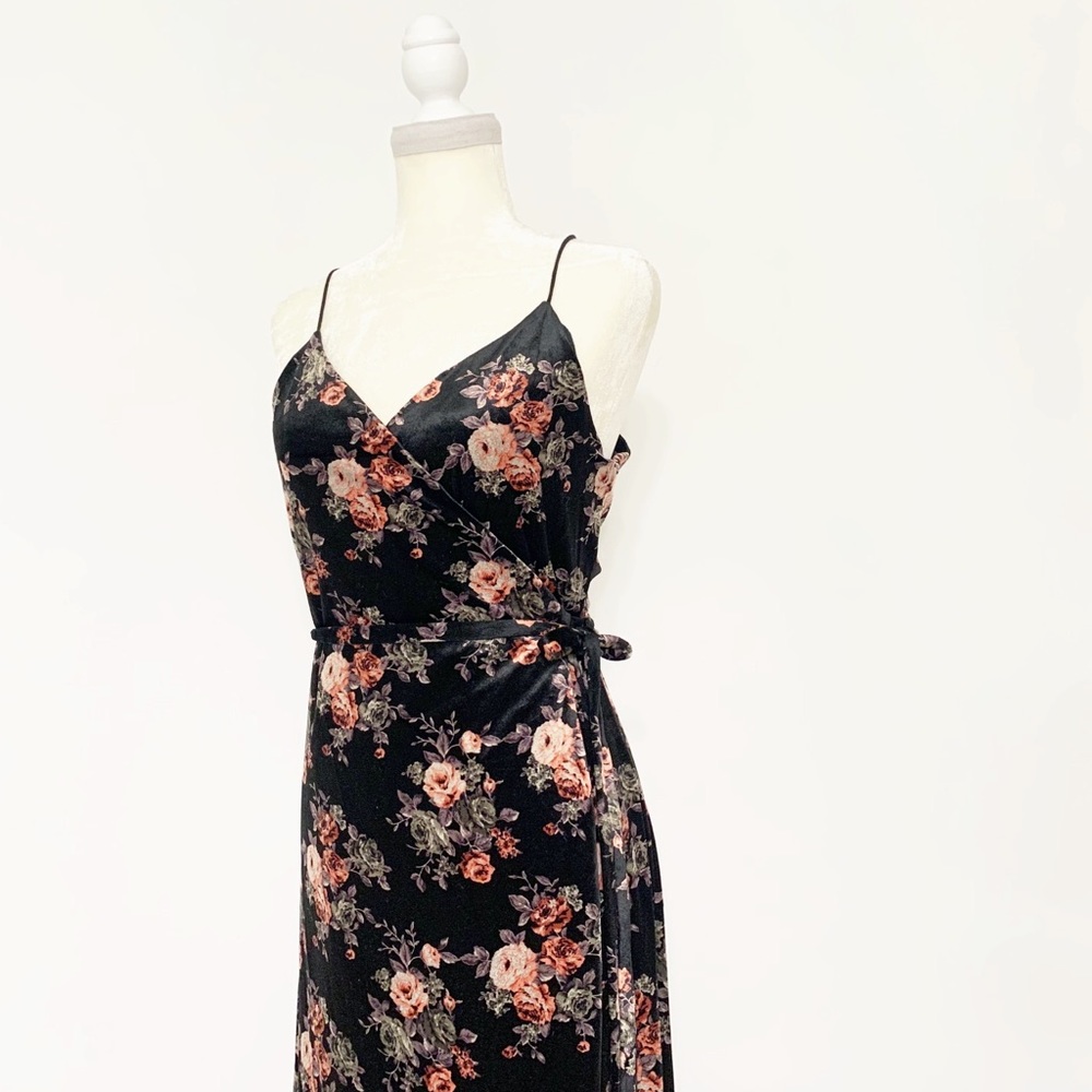 IF BY SEA Wrap Floral Maxi Dress - Size M